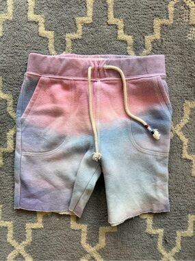 Sol Angeles Pastel Tie-Dye Drawstring Kids Shorts - Pink & Blue
